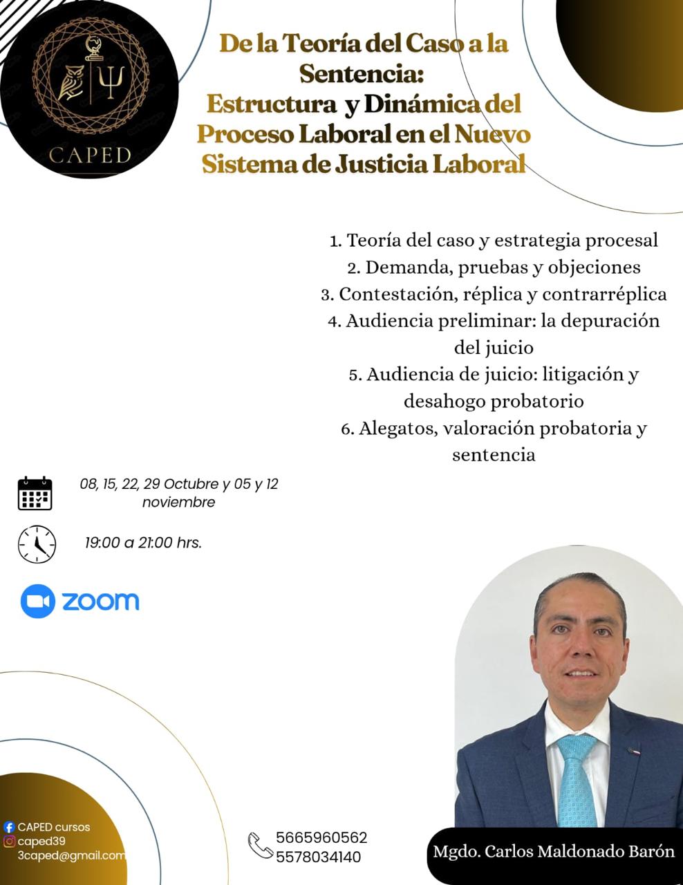Curso y ponente CAPED 3