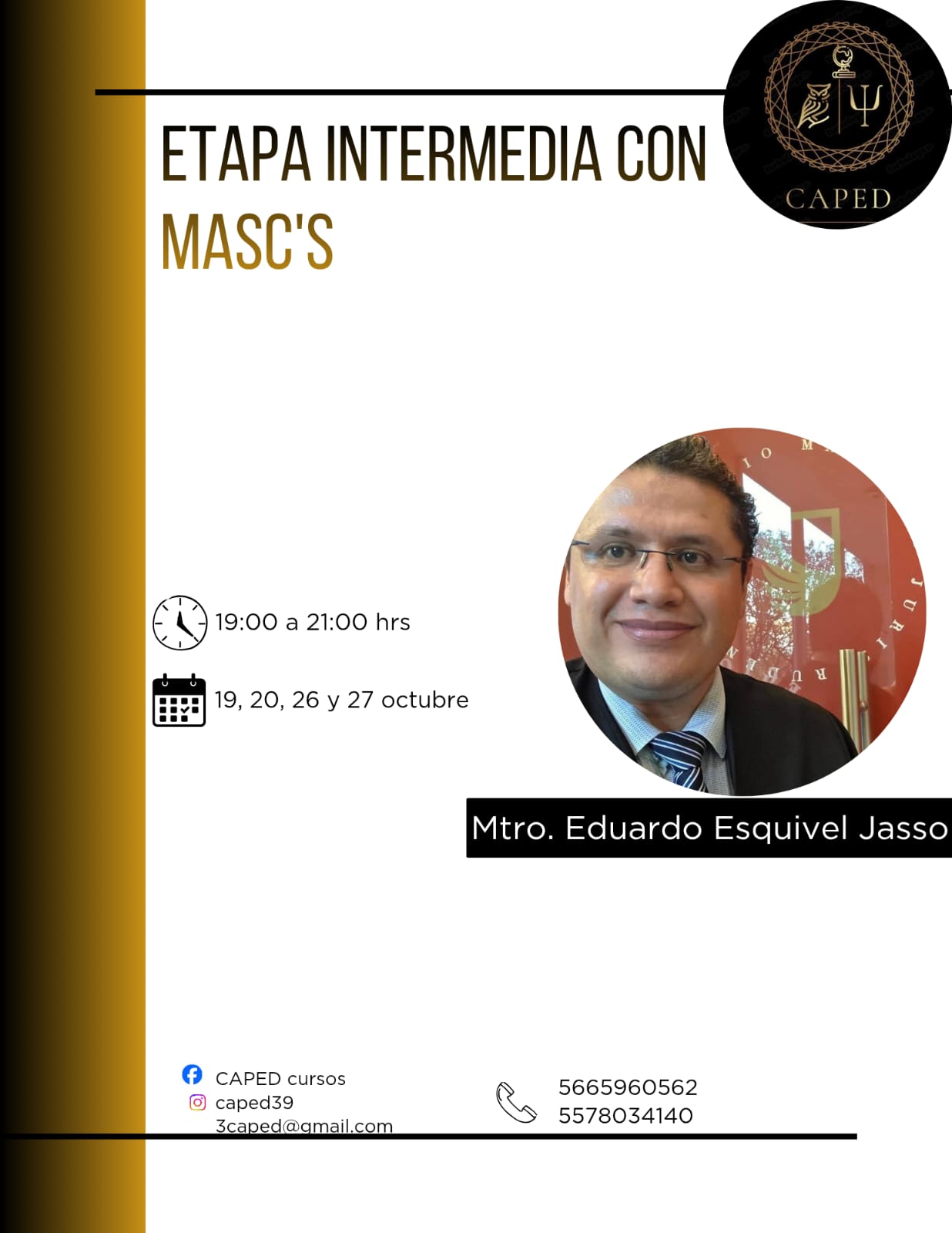 Curso y ponente CAPED 6
